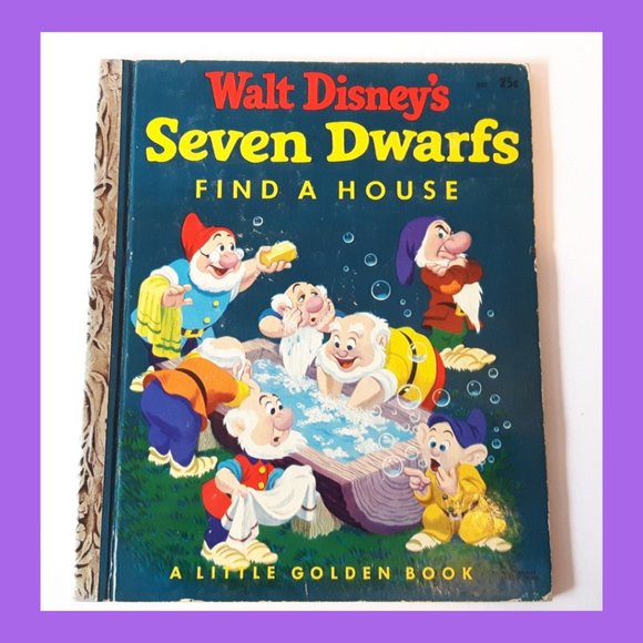 A Little Golden Book Other - 1952 Golden Book Disney Seven Dwarfs Find A House